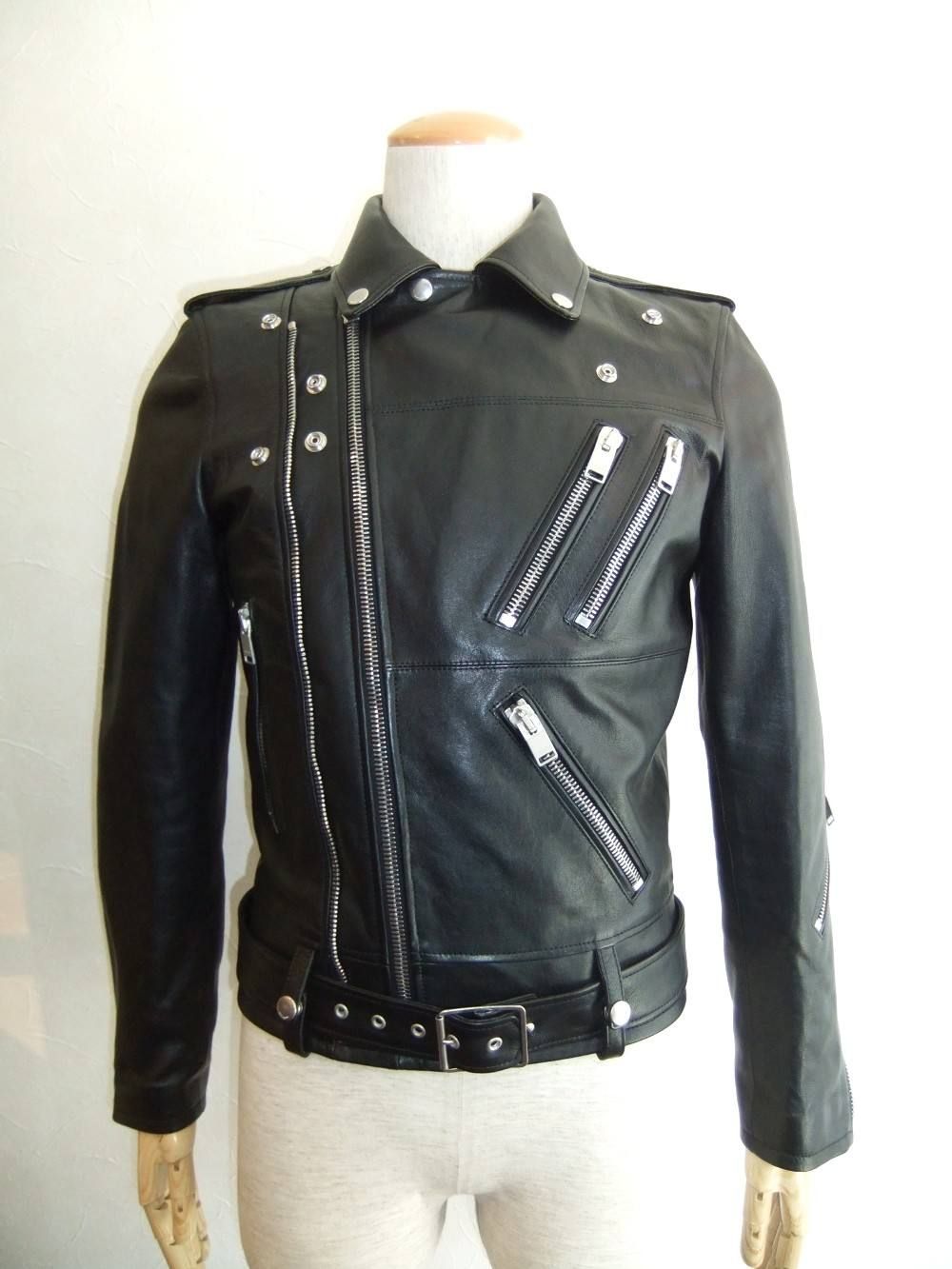 SAINT LAURENT by HEDI SLIMANE - DOUBLE ZIP LEATHER JACKET | 4.444glad