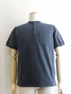 REMI RELIEF (レミレリーフ) メランジ度詰天竺 ヘンリーネック Tシャツ