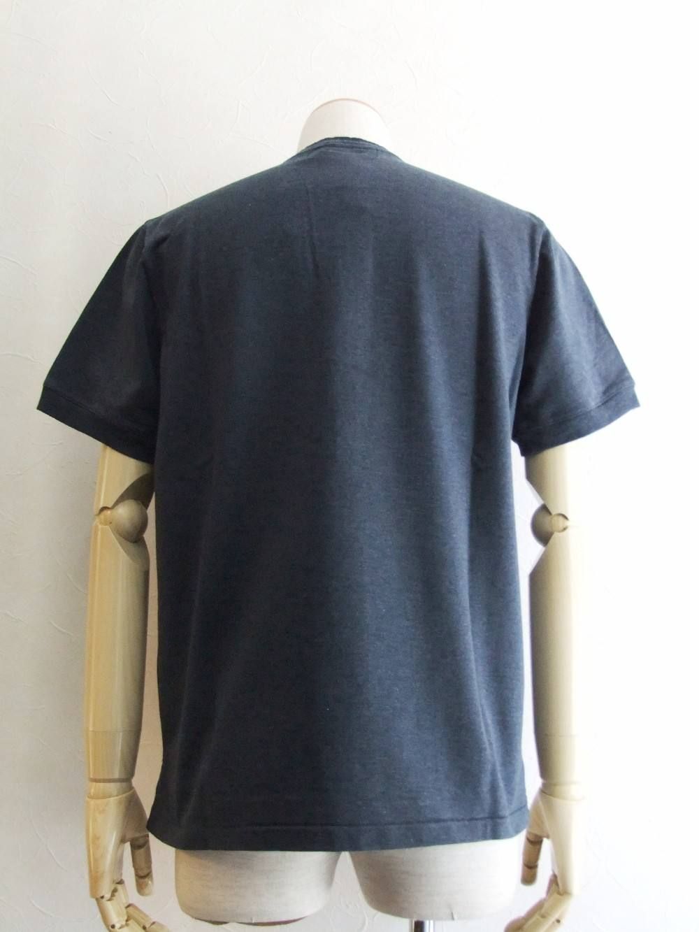 REMI RELIEF (レミレリーフ) メランジ度詰天竺 ヘンリーネック Tシャツ