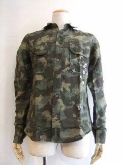 KOON (クーン) リネン カモ プリント シャツ