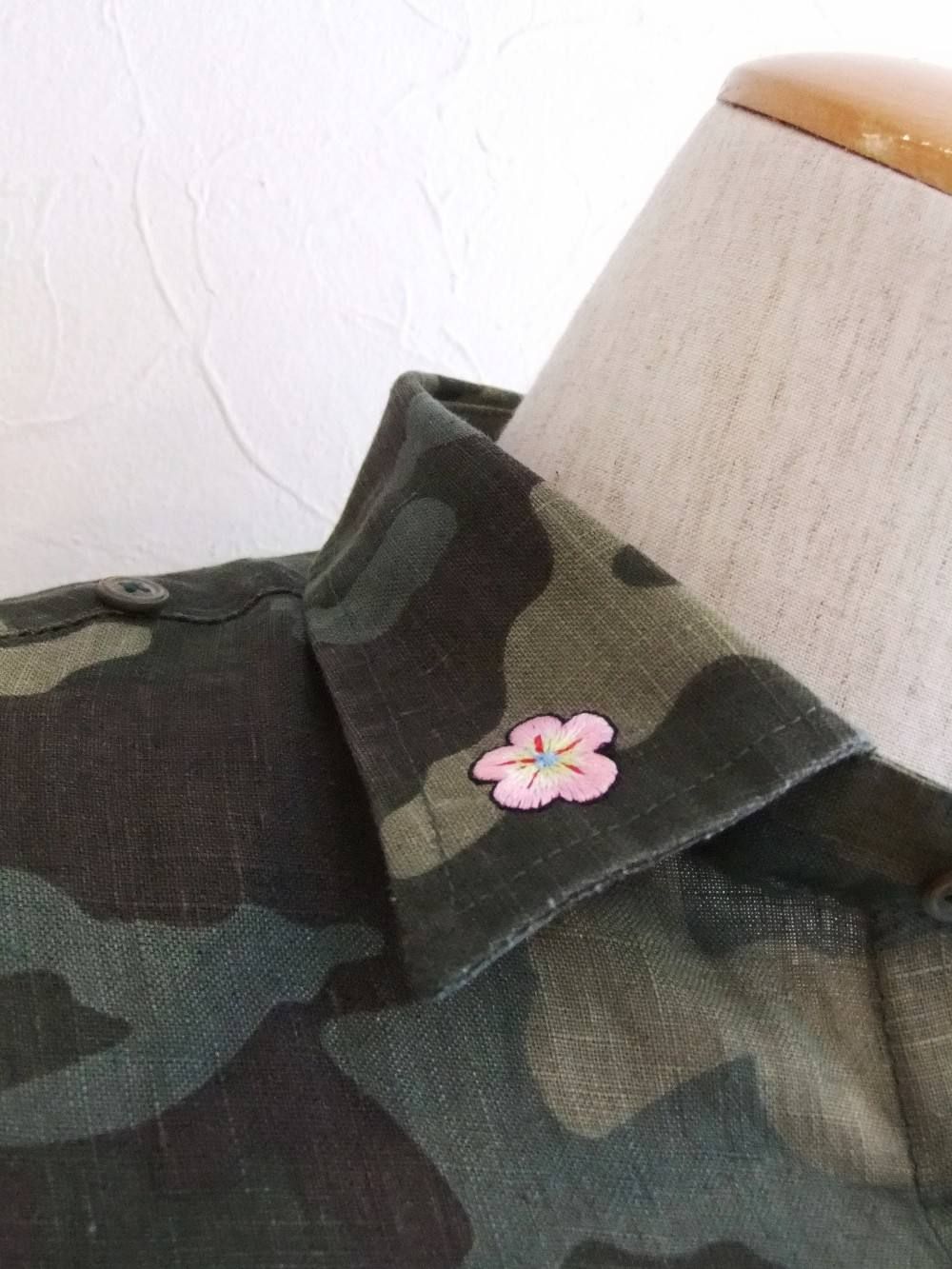 KOON (クーン) リネン カモ プリント シャツ