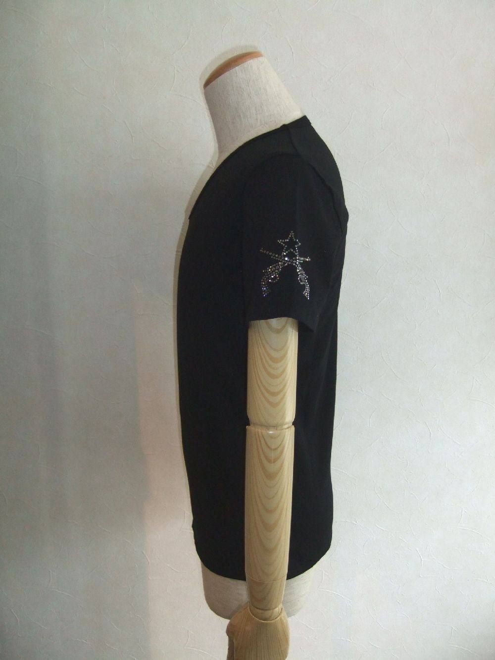 ☆&LAP&PISTOL SWARO CRYSTAL V NECK-SHIRT