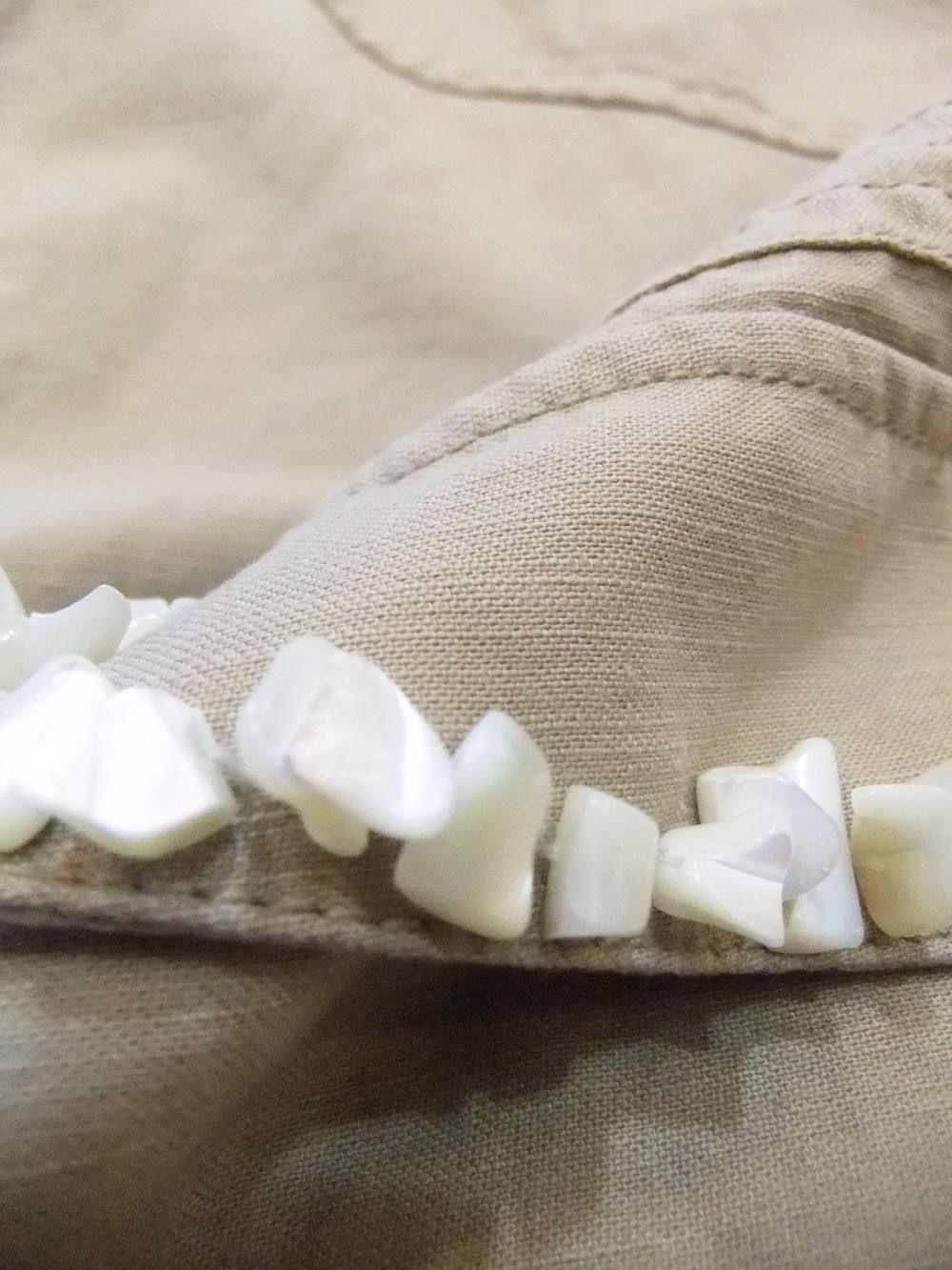 BLANC basque (ブランバスク) シェルストーン付き ワイドベスト