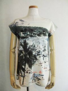 BEACH PATTERN PRINT T-SHIRT