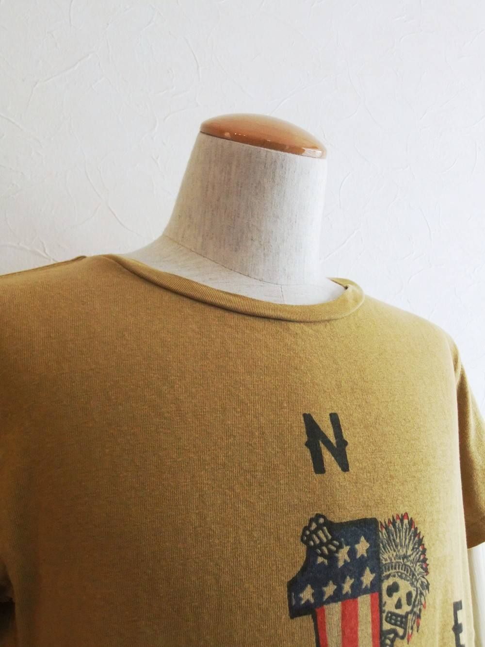 REMI RELIEF (レミレリーフ) リサイクル天竺 スペシャル加工 T-SHIRT (SKULL VIKING)