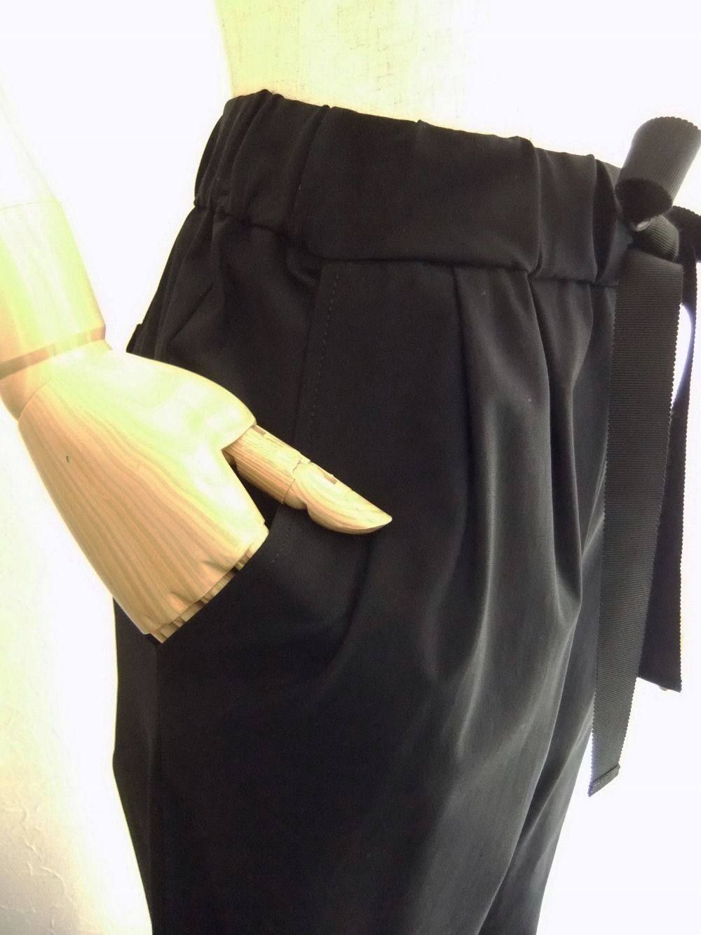 COOMB (クーム) リボン付 ペグトップ パンツ