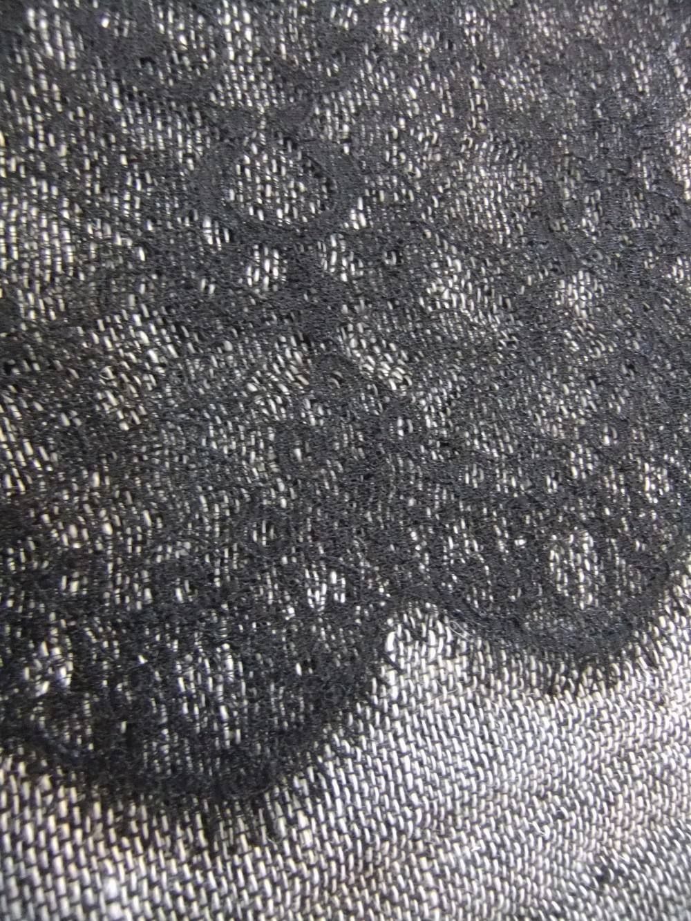 LINEN & LACE COMBINATION STOLE