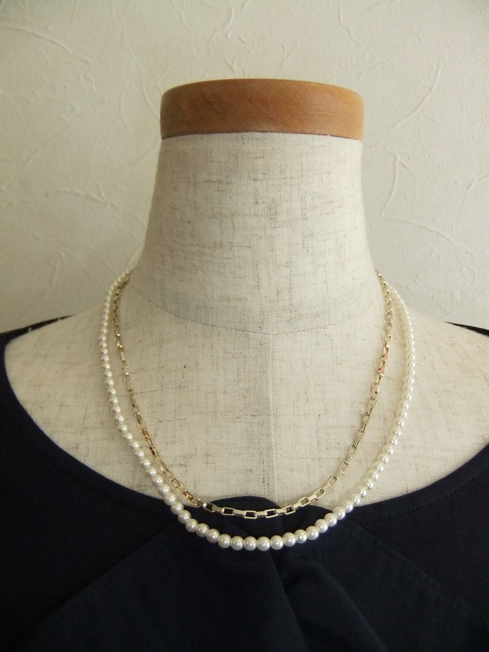 PEARL x CHAIN NECKLACE