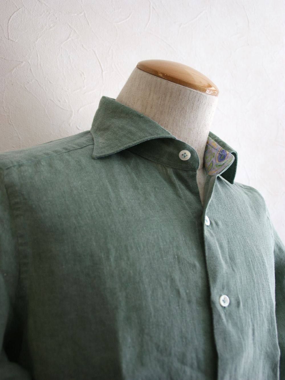OVERDYED LINEN SHIRT (春夏)
