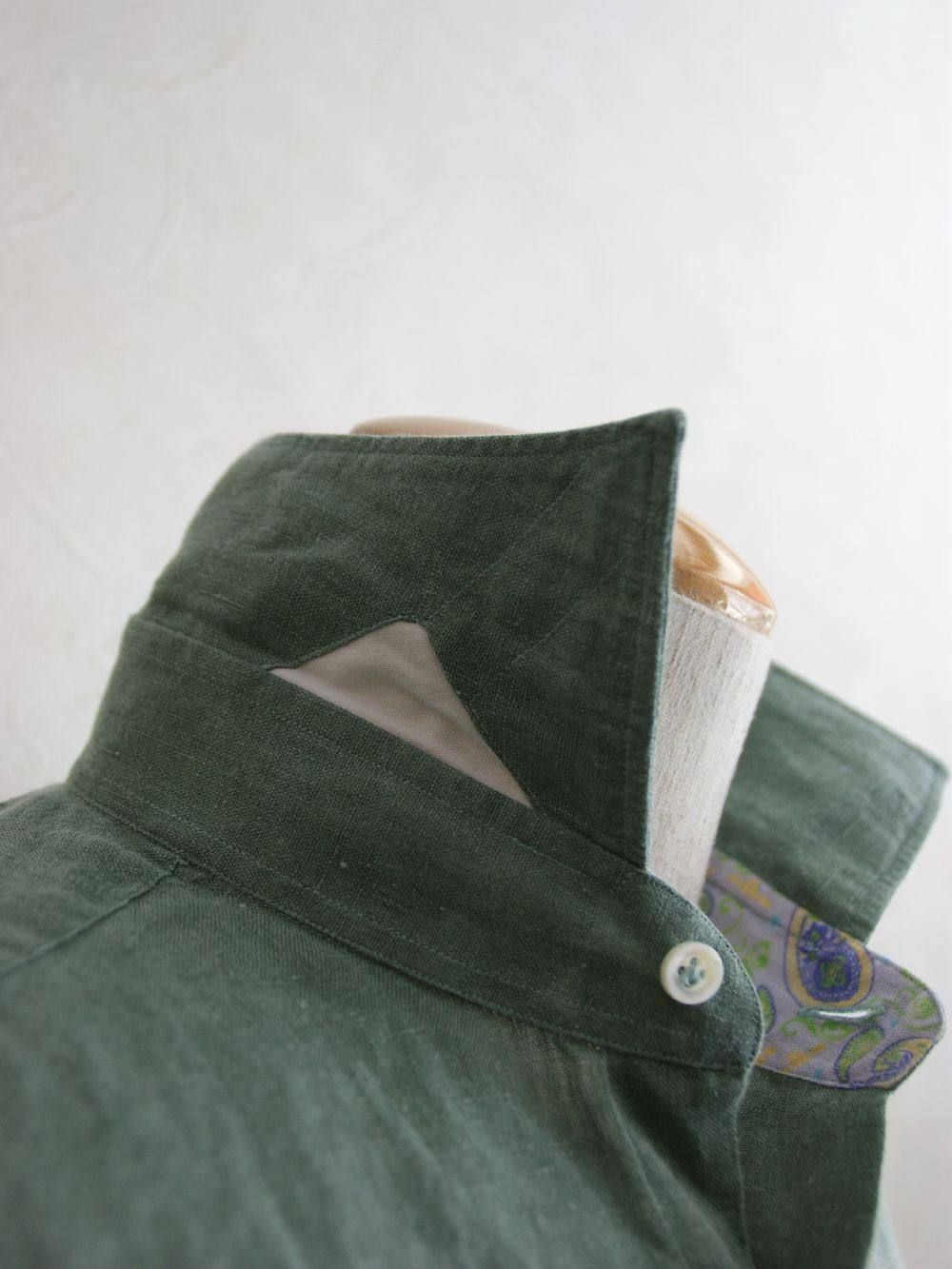 OVERDYED LINEN SHIRT (春夏)
