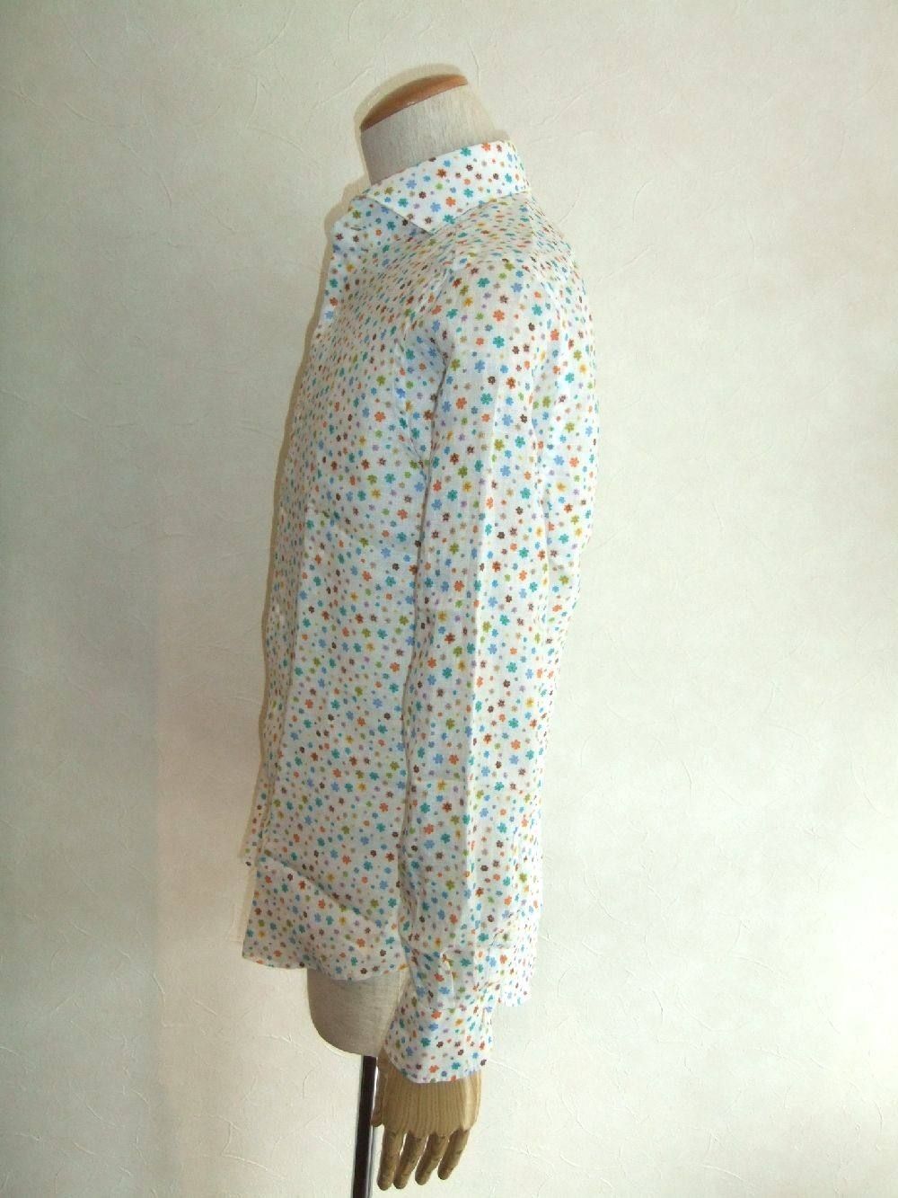 FLOWER PRINT  LINEN SHIRT
