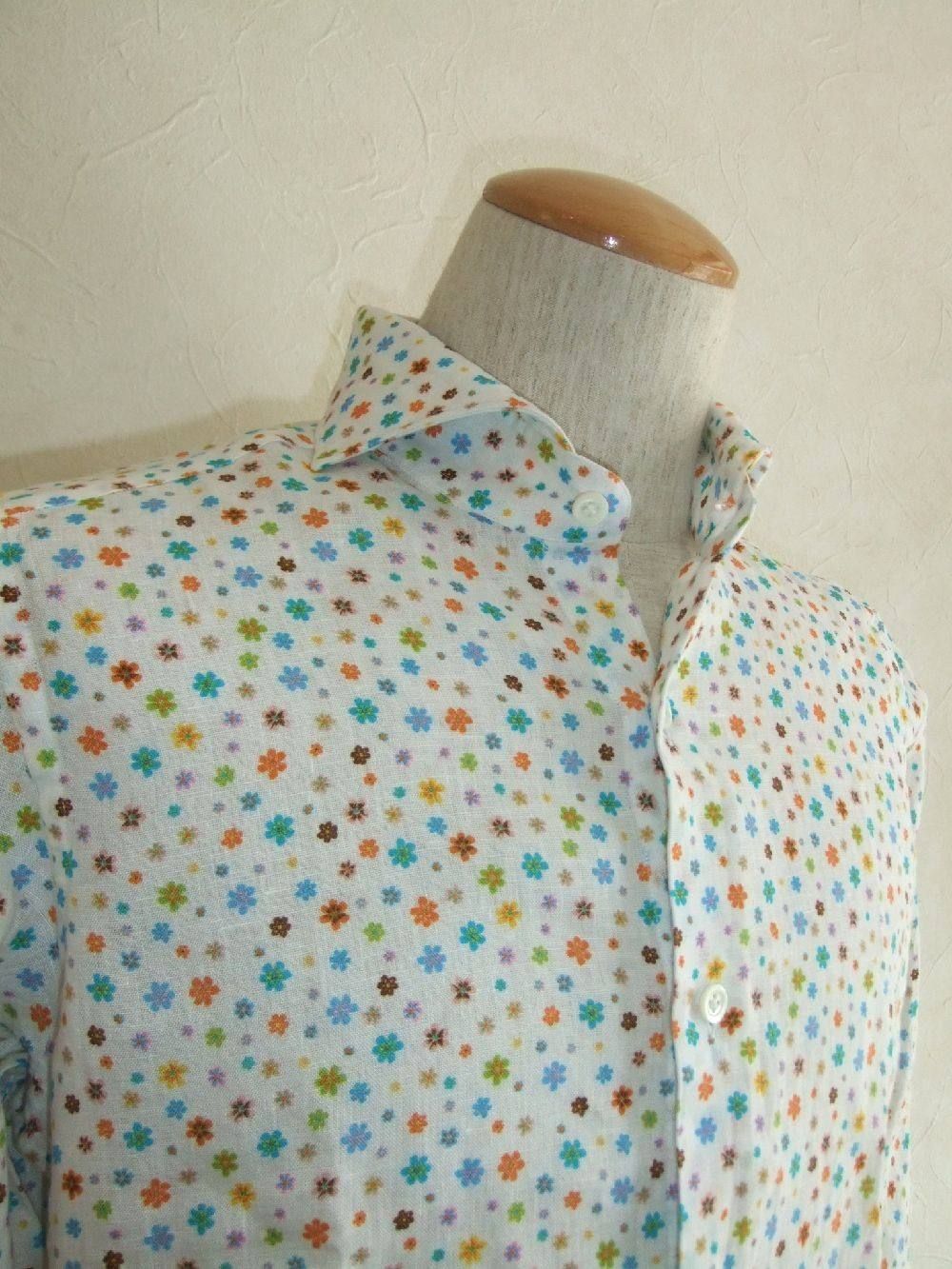 FLOWER PRINT  LINEN SHIRT