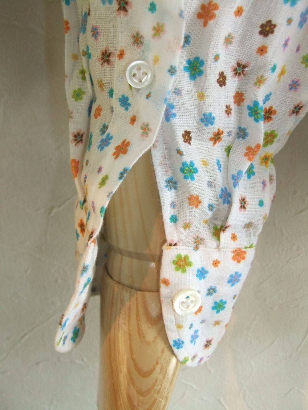 FLOWER PRINT  LINEN SHIRT