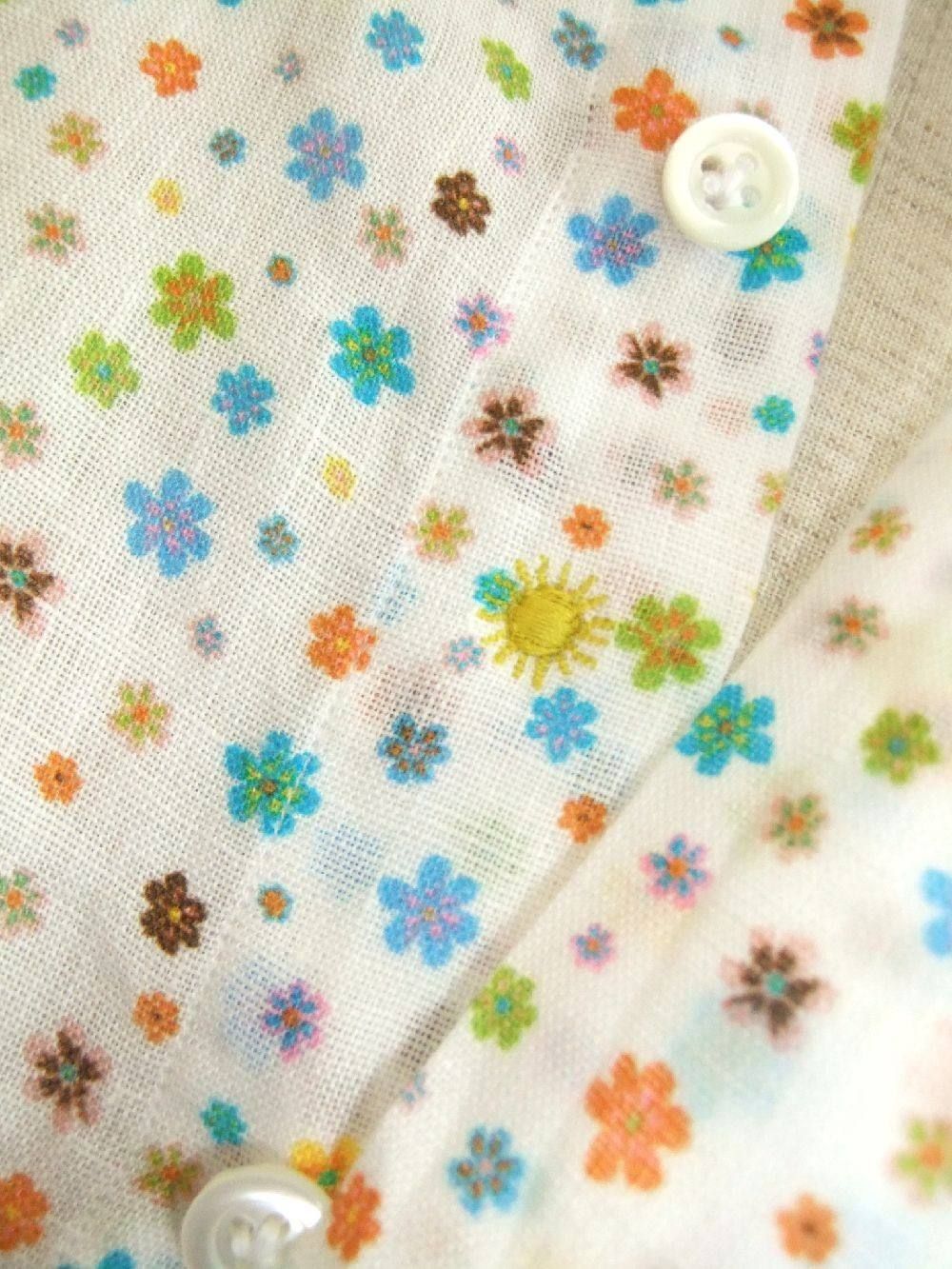 FLOWER PRINT  LINEN SHIRT