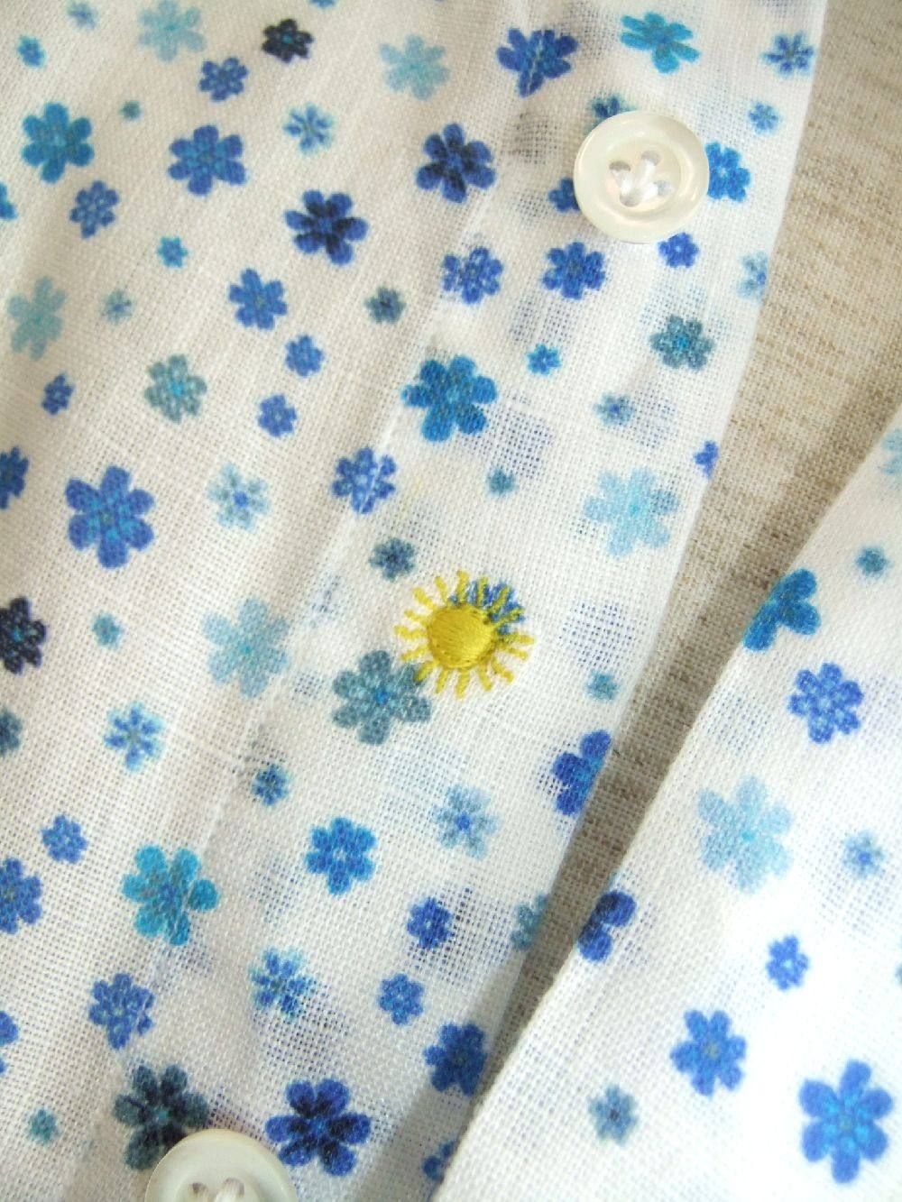 FLOWER PRINT  LINEN SHIRT (春夏)