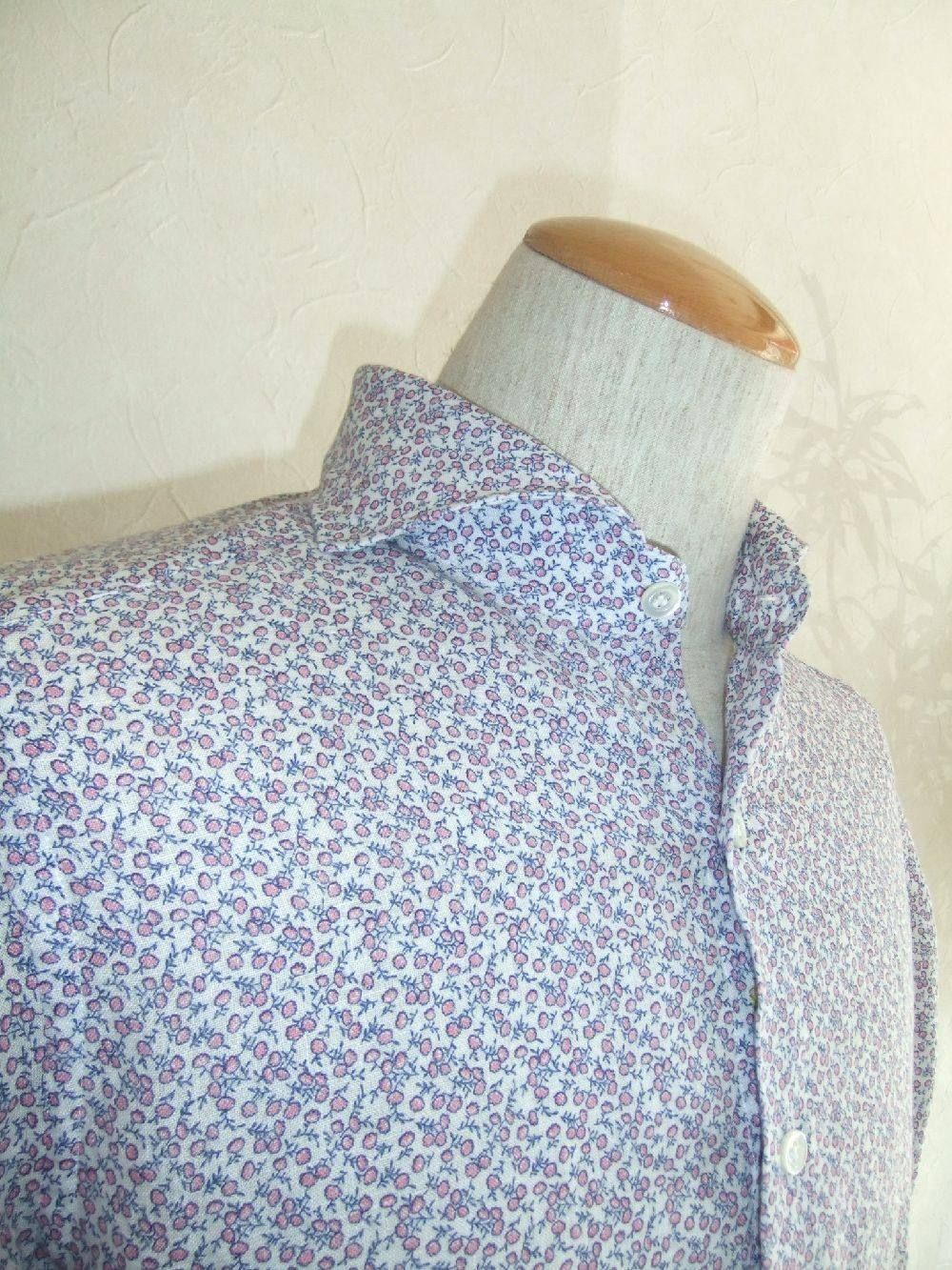 FLOWER PRINT  LINEN SHIRT (春夏)