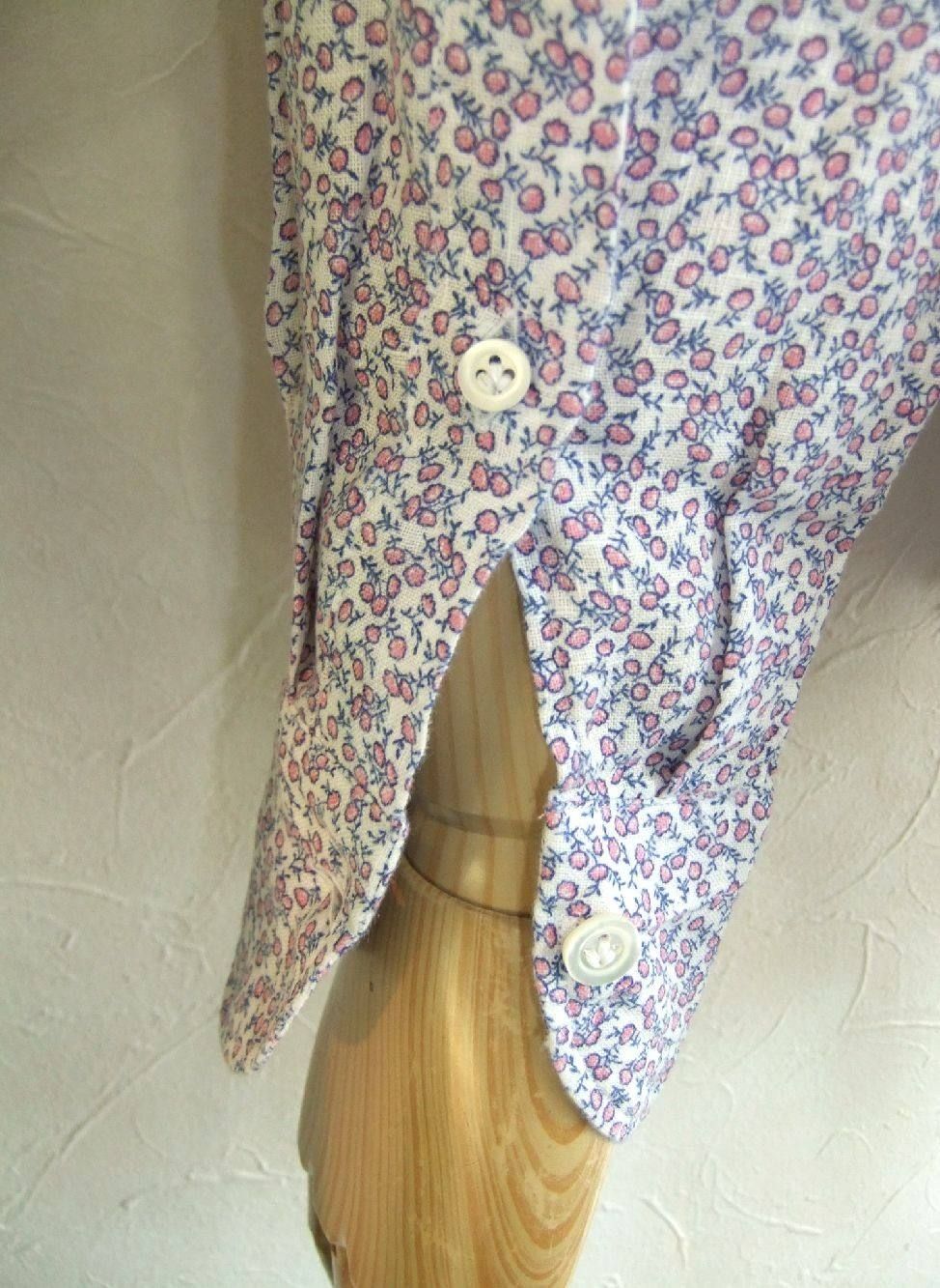 FLOWER PRINT  LINEN SHIRT (春夏)
