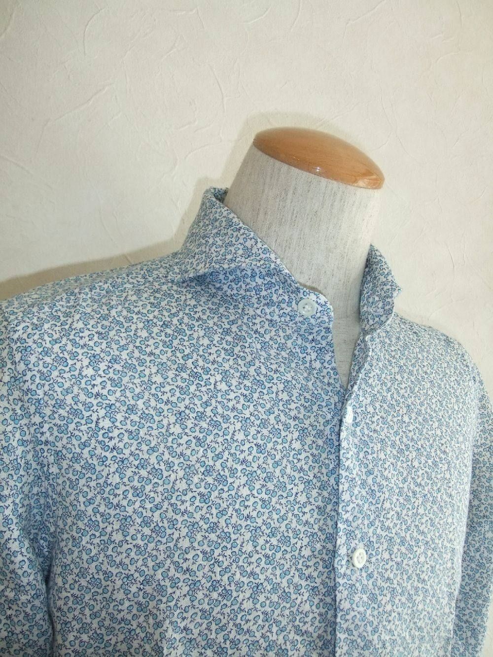 FLOWER PRINT  LINEN SHIRT (春夏)