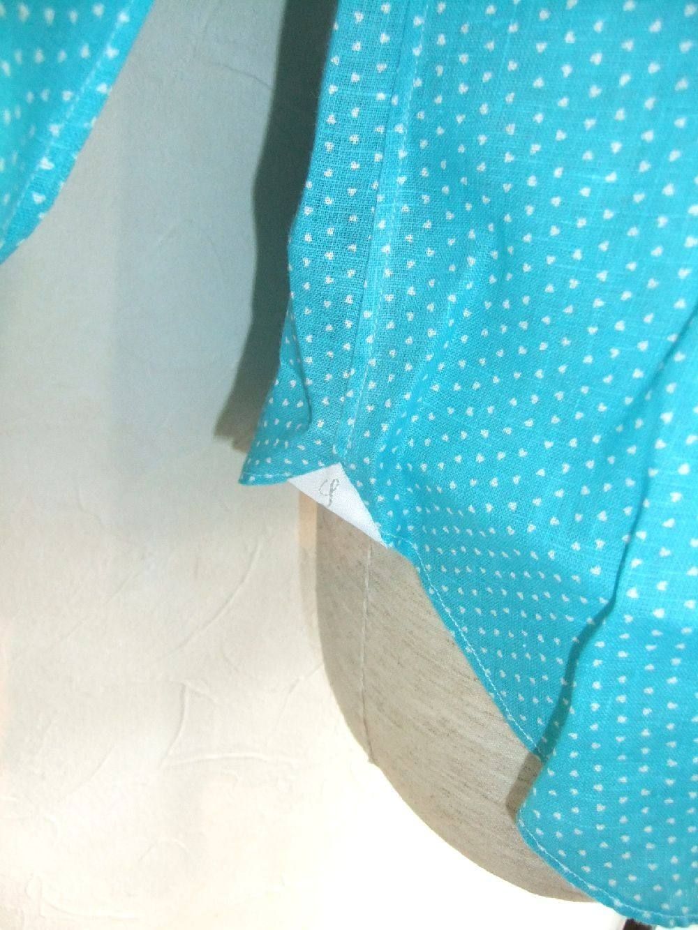 HEART PRINT  LINEN SHIRT