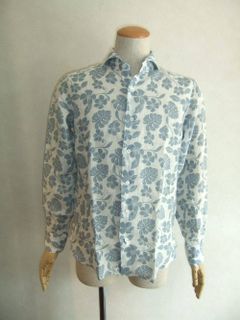 FLOWER PRINT  LINEN SHIRT