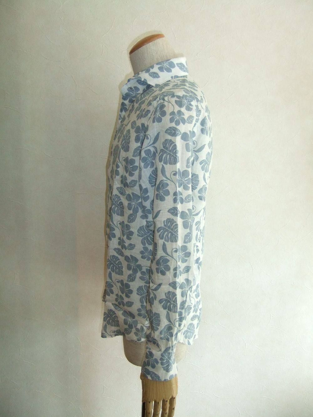 FLOWER PRINT  LINEN SHIRT