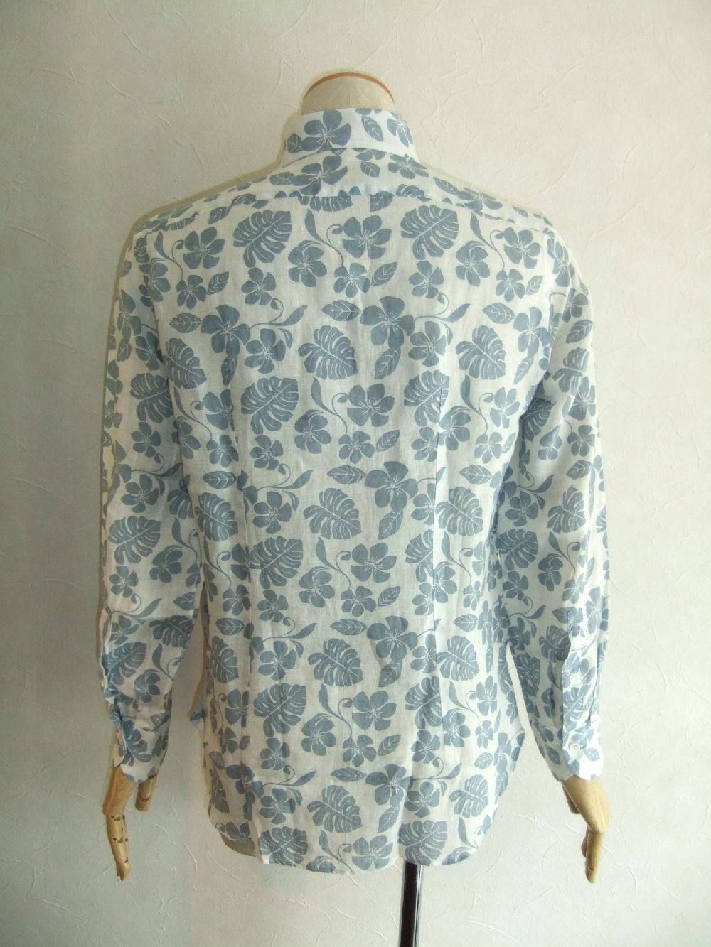FLOWER PRINT  LINEN SHIRT
