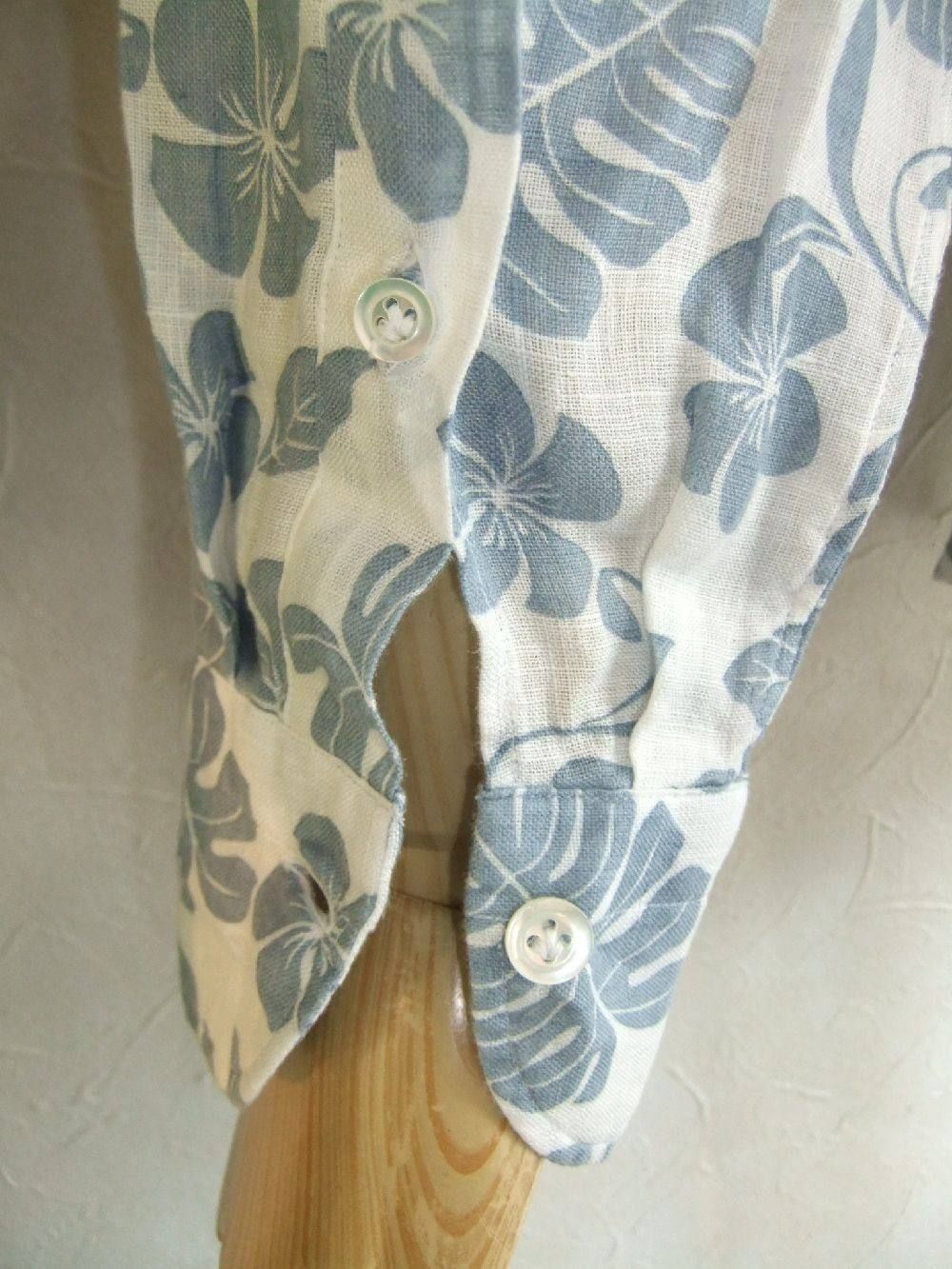FLOWER PRINT  LINEN SHIRT