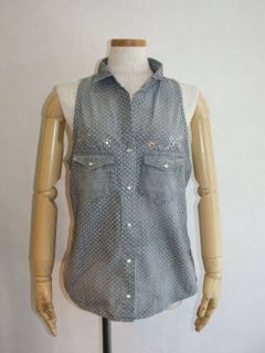 5oz GRAY CHAMBRAY VEST