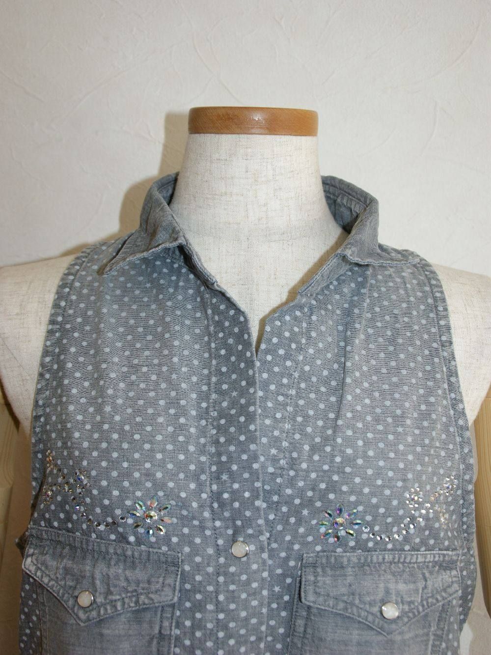 5oz GRAY CHAMBRAY VEST