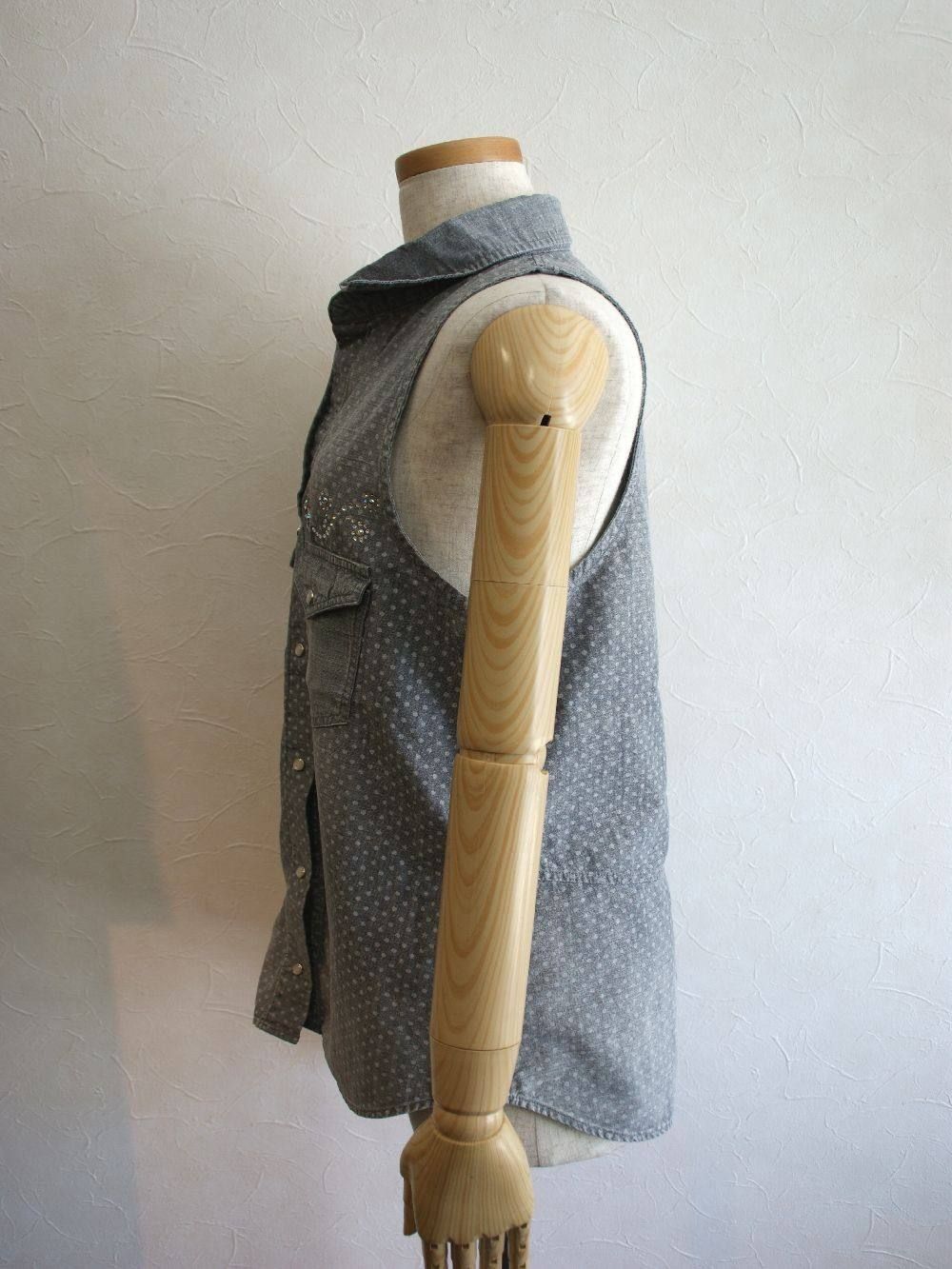 5oz GRAY CHAMBRAY VEST