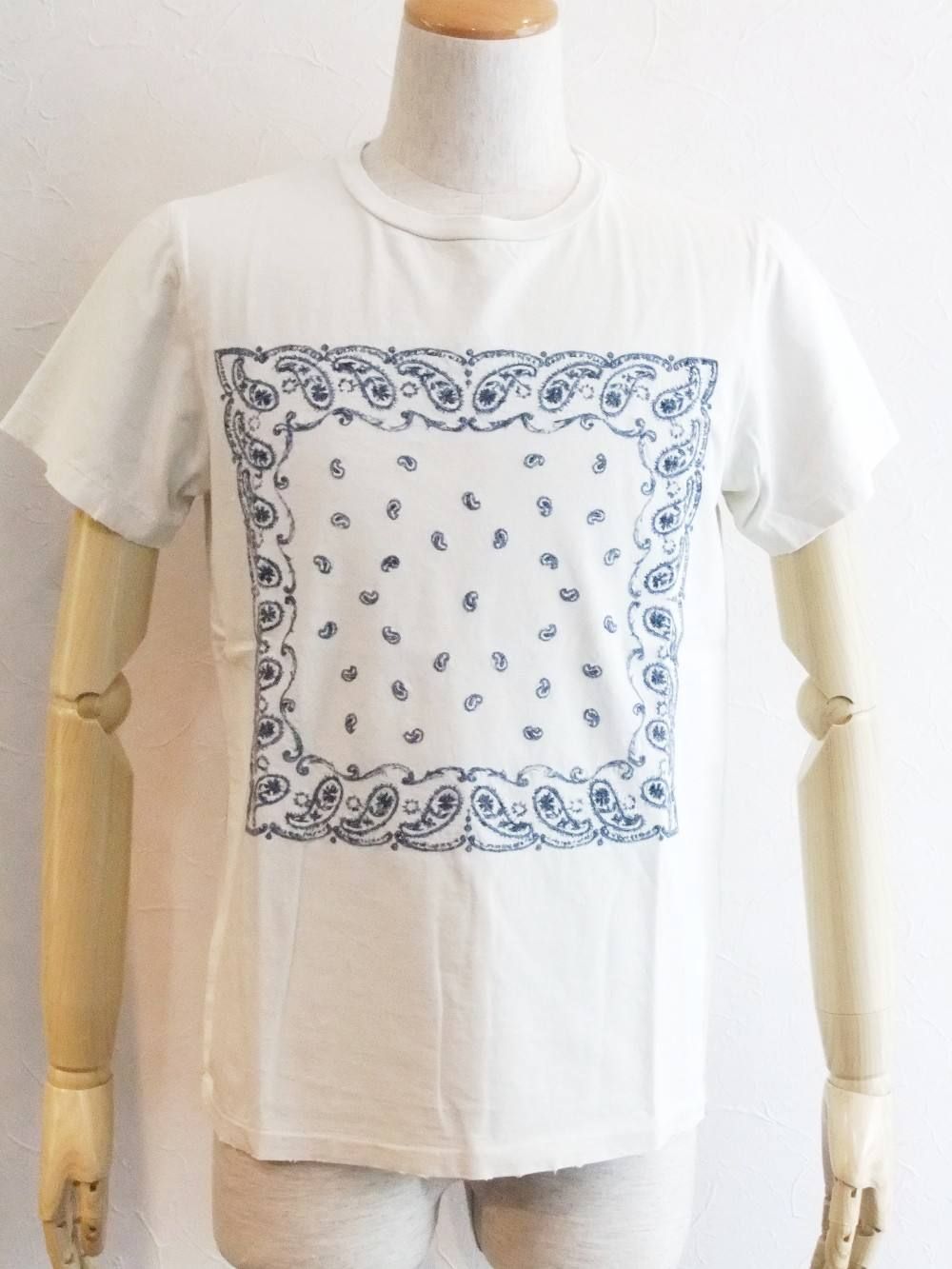 スペシャル加工T(インディゴ刺繍バンダナペイズリー)