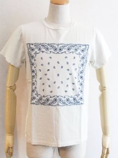 スペシャル加工T(インディゴ刺繍バンダナペイズリー)