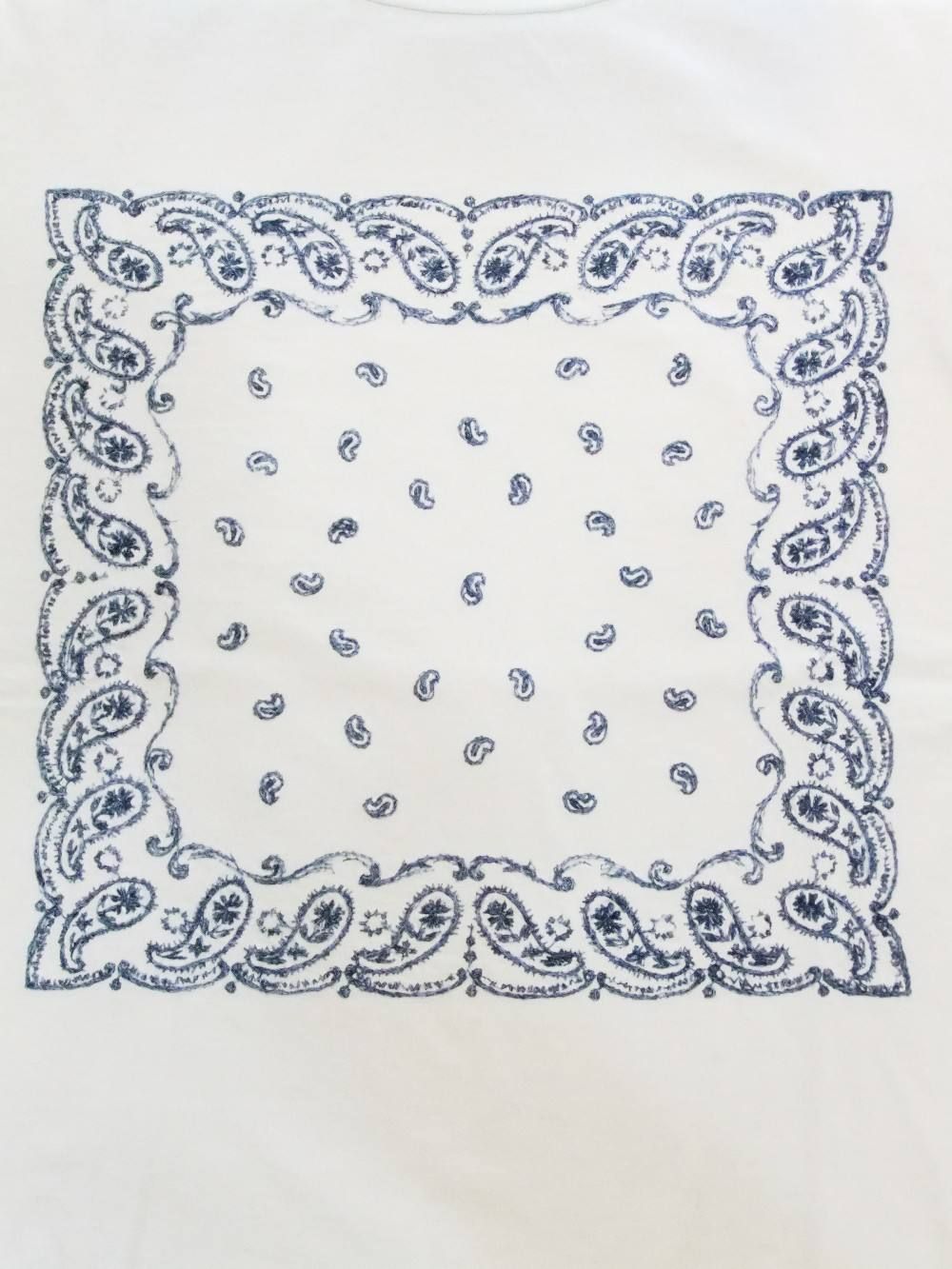 スペシャル加工T(インディゴ刺繍バンダナペイズリー)