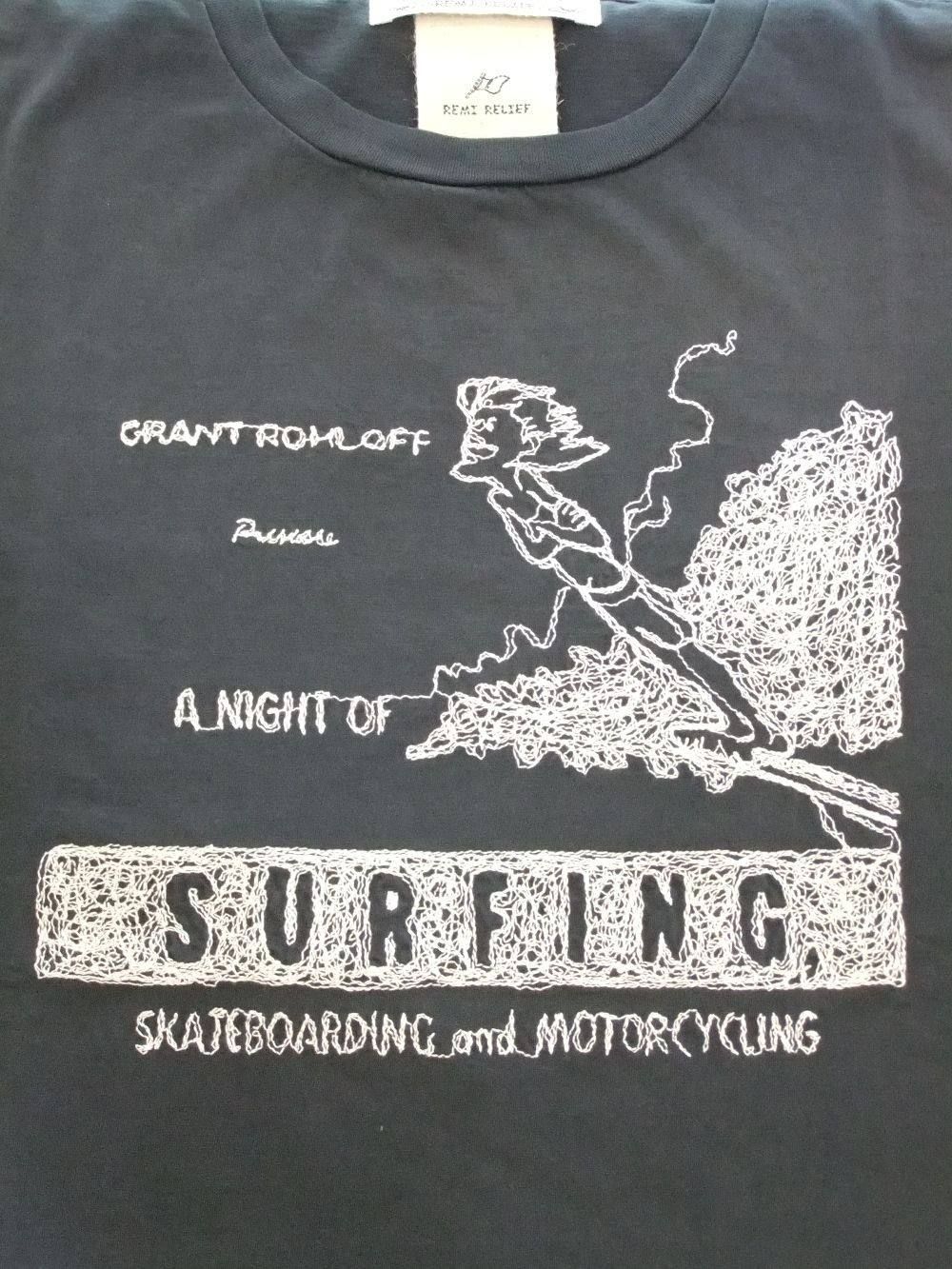 ロングウオッシュ加工T(刺繍SURFING)