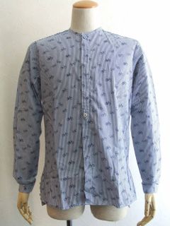 KOON (クーン) バイシクル プリント ノーカラーシャツ
