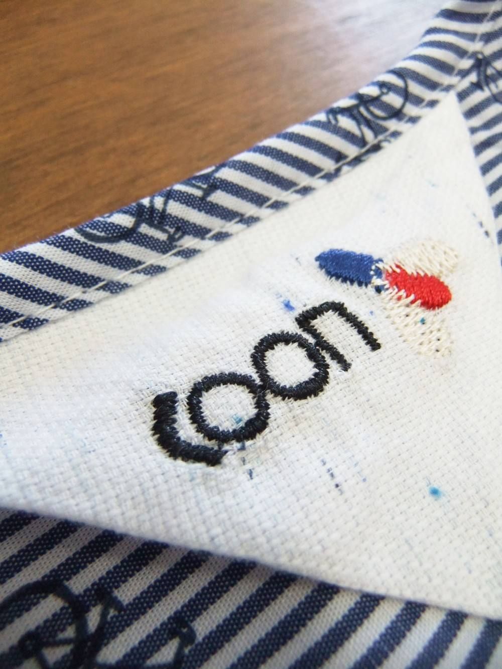 KOON (クーン) バイシクル プリント ノーカラーシャツ