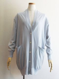 BLANC basque (ブランバスク) コットン ロング ニット カーディガン