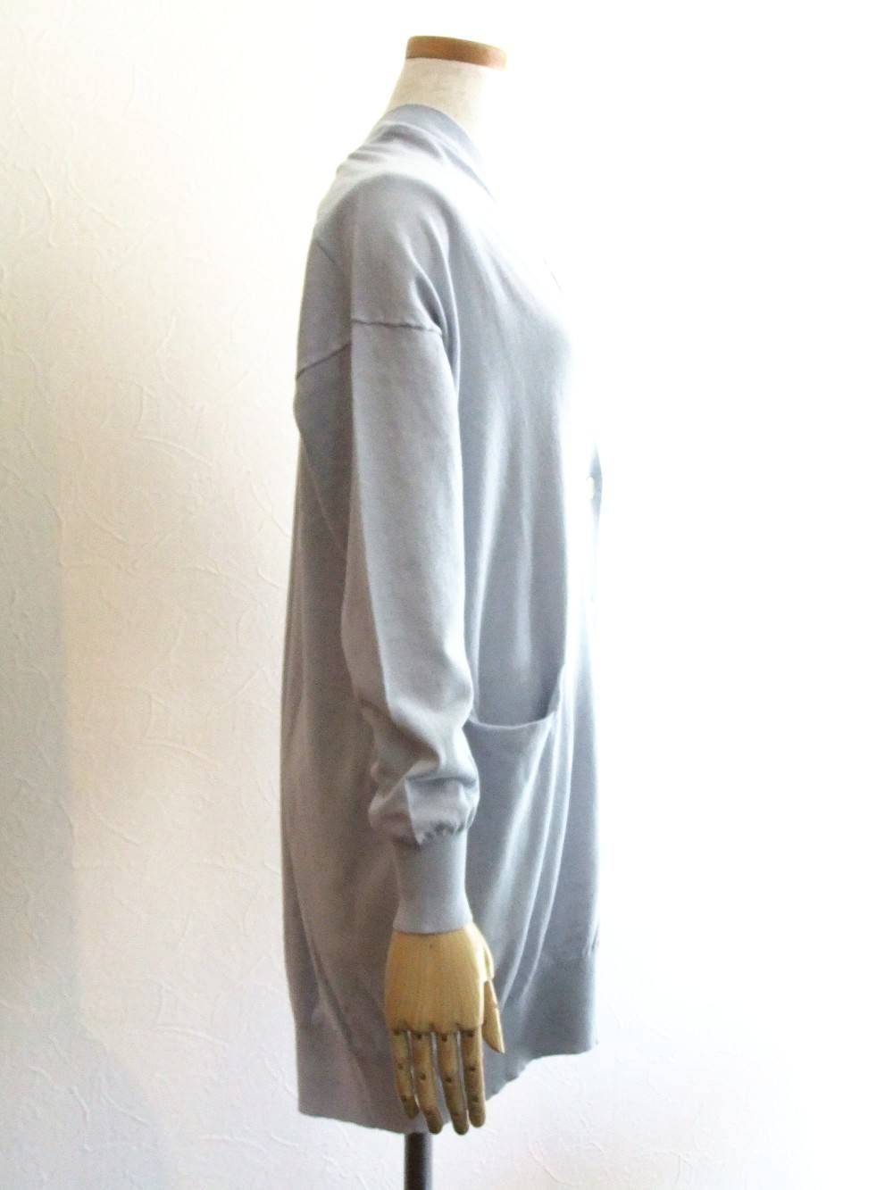 BLANC basque (ブランバスク) コットン ロング ニット カーディガン