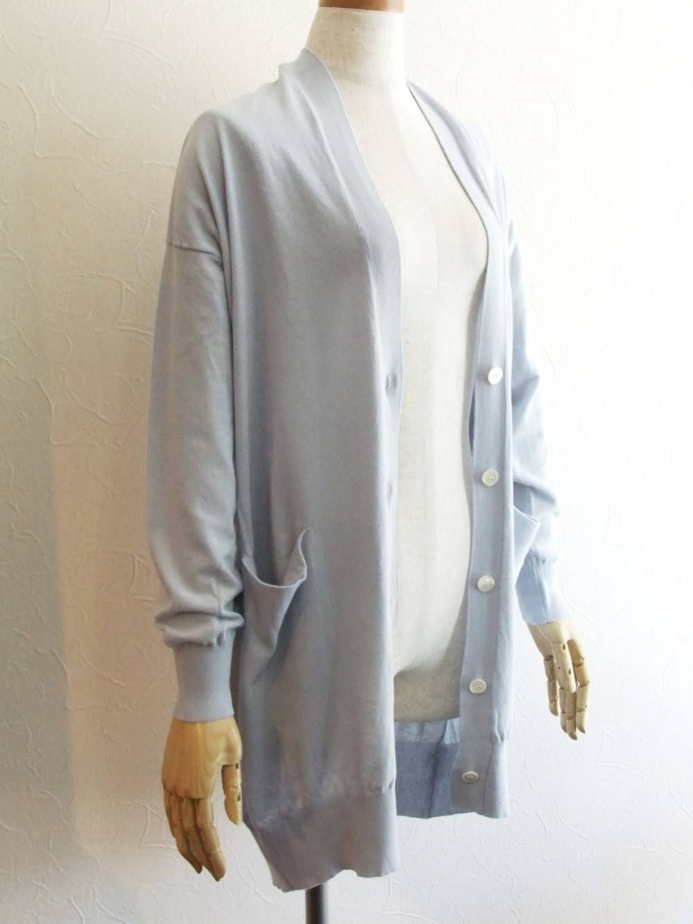 BLANC basque (ブランバスク) コットン ロング ニット カーディガン