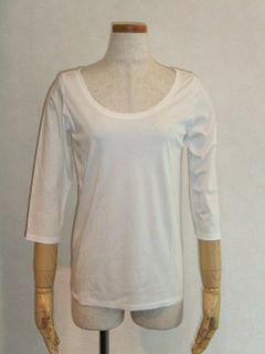 クルーネック7分袖Tシャツ(WH)