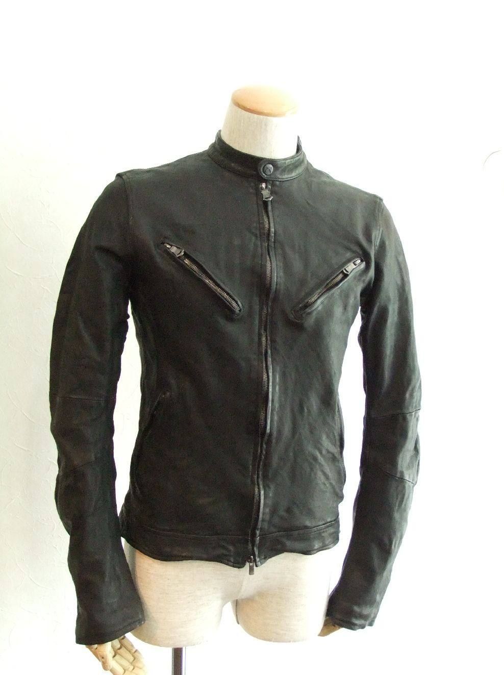 美品 Roar レザーパーカー 異素材切り替え 馬革 スワロフスキー Leather Single Riders roarxBACKLASH | 4.444glad
