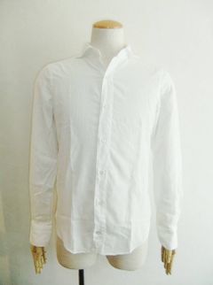 SIMONE P COTTON CUTAWAY WIDE COLLAR SHIRT