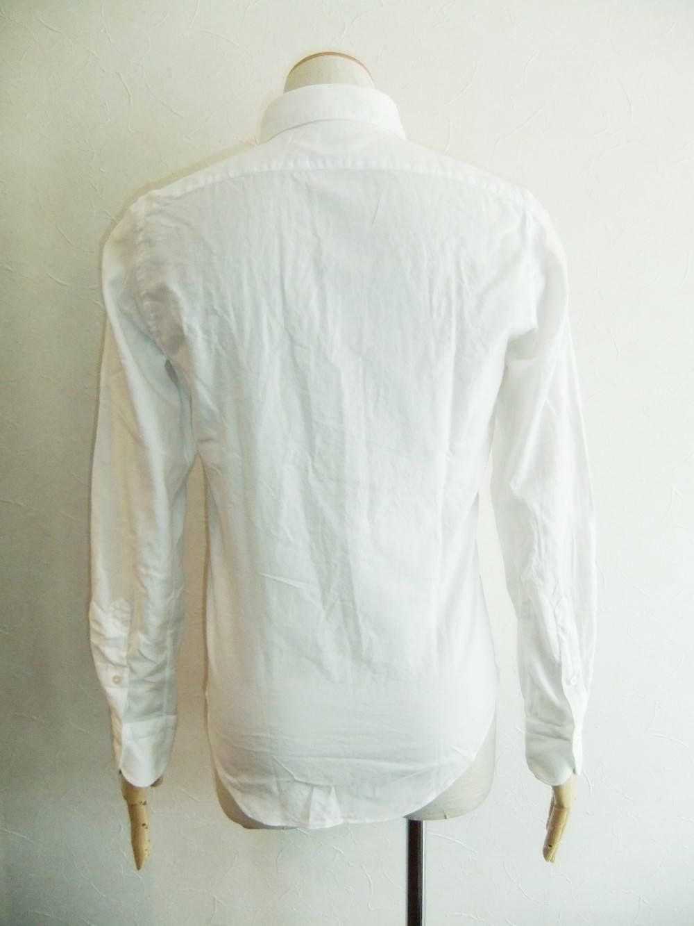 SIMONE P COTTON CUTAWAY WIDE COLLAR SHIRT