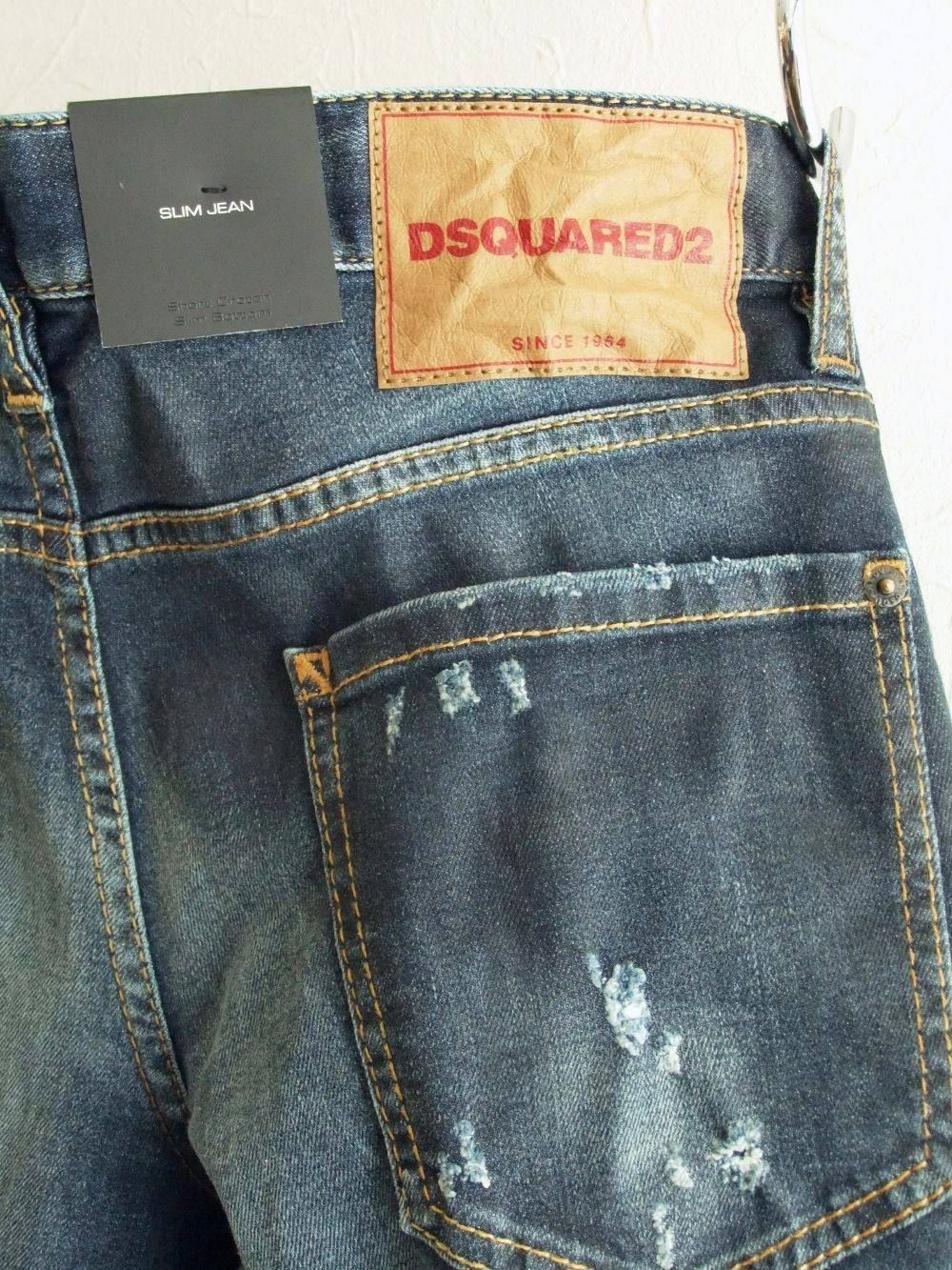 SLIM JEAN  DSQUARED2 (ディースクエアード)デニム コーティング ウォッシュ スリム ジーンズ