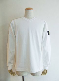 STONE ISLAND (ストーン アイランド)V-ネック コットン Tシャツ