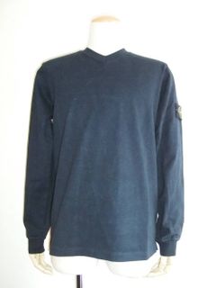 STONE ISLAND (ストーン アイランド) V-ネック コットン Tシャツ