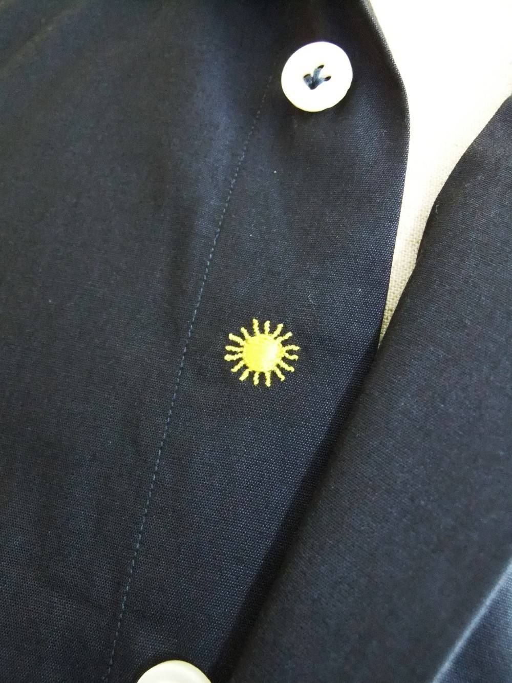 giannetto portofino (ジャンネット ポルトフィーノ) シャイニー プレーン シャツ (NAVY)