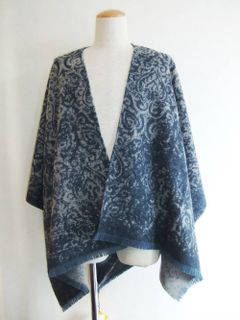 giannetto portofino (ジャンネット ポルトフィーノ) ジャカード ストール (NAVY)