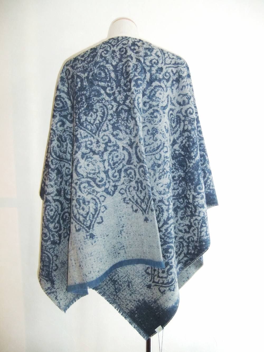 giannetto portofino (ジャンネット ポルトフィーノ) ジャカード ストール (NAVY)