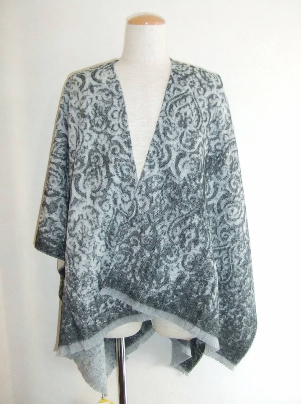 giannetto portofino (ジャンネット ポルトフィーノ) ジャカード ストール (GRAY)